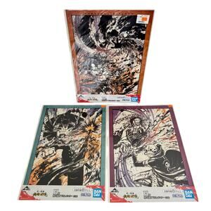 3 One Piece Battle Memories Duel Ichiban Kuji Visual Art Sheet Clear File Poster